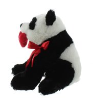 Mel-O-Design Panda &quot; Kiss me &quot; Kuscheltier mit Herz Schwarz Wei&szlig; 30 cm x 36 cm x 36 cm