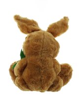 Iko Import Plüsch-Hase mit Möhre Osterdekoration Kinder Kuscheltier Braun 37 cm x 45 cm x 20 cm