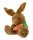 Iko Import Plüsch-Hase mit Möhre Osterdekoration Kinder Kuscheltier Braun 37 cm x 45 cm x 20 cm