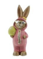 Iko Import Osterhase Dekoration Frühling Keramik 9 cm x 22,5 cm x 6 cm