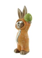 Iko Import Osterhase Dekoration Frühling Keramik 9 cm x 22,5 cm x 6 cm