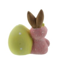 Iko Import Osterhase Pyjama Osterdekoration Keramik Frühling 11 cm x 11,5 cm x 7,5 cm