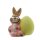 Iko Import Osterhase Pyjama Osterdekoration Keramik Frühling 11 cm x 11,5 cm x 7,5 cm
