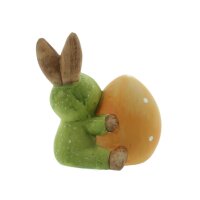 Mel-O-Design Osterhase Pyjama Osterdekoration Keramik Fr&uuml;hling Gr&uuml;n