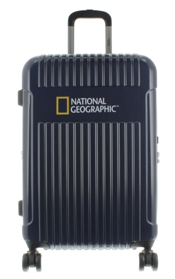 National Geographic Spinner Koffer, 4 Doppelrollen, Zahlenschloss Zoll Gr. L, Ng Transit L 76 cm Navy