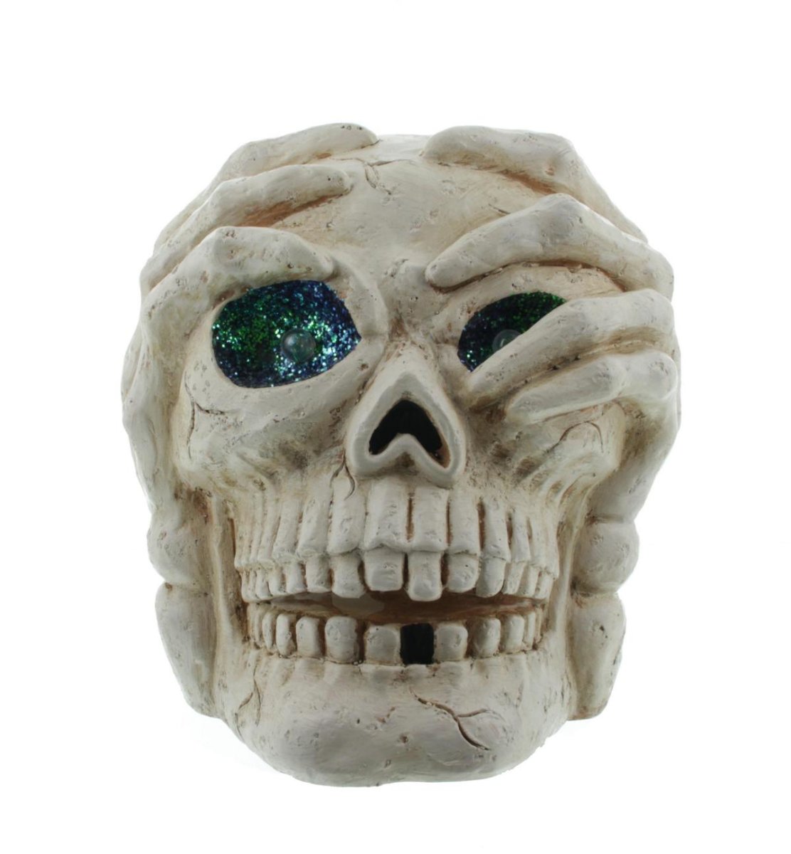 LED Totenkopf Anhänger Dekofigur Hängende Dekoration mit Leuchten Augen 