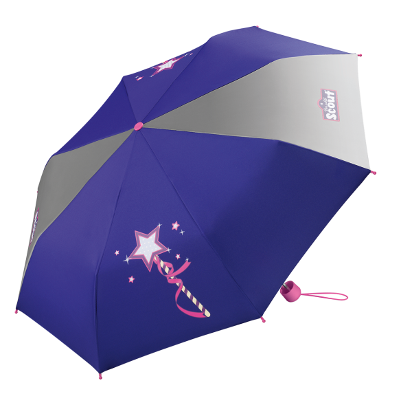Scout Kinderregenschirm mit Reflektorband 10032 Magic Wand