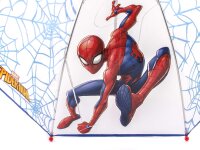 Vadobag Kinder-Regenschirm transparent mit Motiv Spiderman