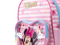 Kinderrucksack Disney Mninie Mouse Let&acute;s Party mit durchsichtigem Frontfach