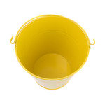 Blecheimer Vintage als Blumentopf / Dekoration Gelb