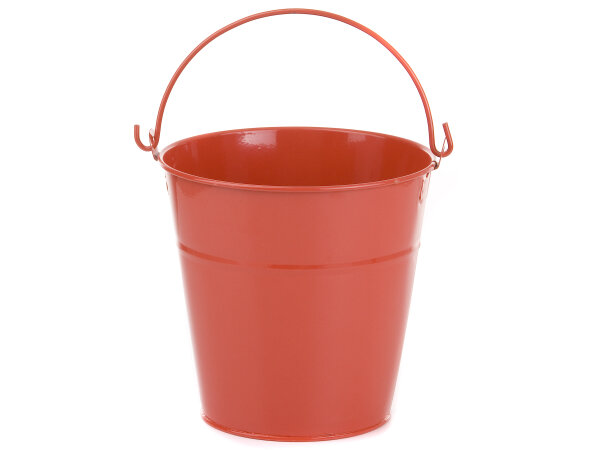 Blecheimer Vintage als Blumentopf / Dekoration Orange