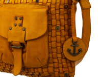 Harbour 2nd AURORA Reißverschlusstasche Damen Flecht Cross Mustard