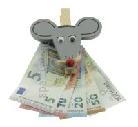 Mel-O-Design Geldklammer Geldschenkeverpackung Maus und Käse Maus