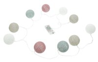 Noor Living Eco 10er LED Lichterkette warmweißes Licht pink