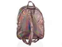i-Brands 81208  trendiger Damen Mini-Rucksack Metallic Gunmetal