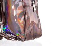 i-Brands 81208  trendiger Damen Mini-Rucksack Metallic Gunmetal