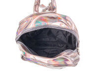 i-Brands 81208  trendiger Damen Mini-Rucksack Metallic Gunmetal