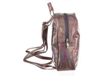 ii-Brands trendiger Mini-Rucksack Metallic Rose Gunmetal