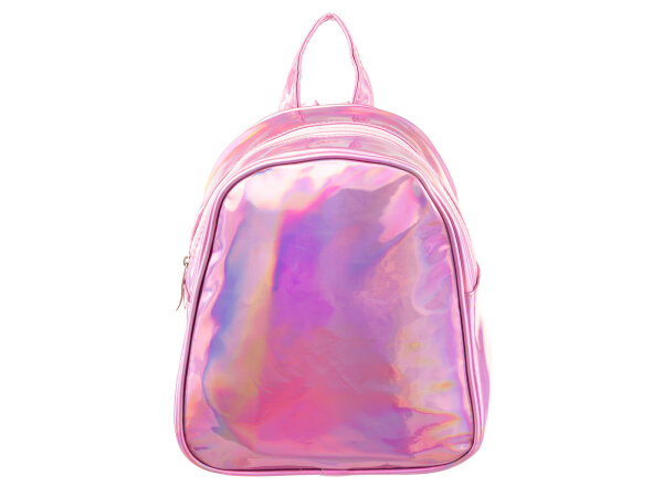 i-Brands 81208  trendiger Damen Mini-Rucksack Metallic Rose
