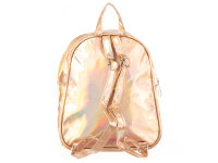 i-Brands 81208  trendiger Damen Mini-Rucksack Metallic Rosegold