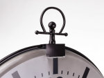 Uhr im Industrie-Look Wanduhr aus Metall grau