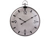 Uhr im Industrie-Look Wanduhr aus Metall grau