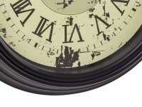 Noor-Living runde Wanduhr Wall Clock Vintage Ø 30 cm schwarz