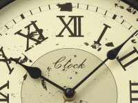 Noor-Living runde Wanduhr Wall Clock Vintage Ø 30 cm schwarz