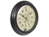 Noor-Living runde Wanduhr Wall Clock Vintage Ø 30 cm schwarz