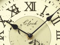Noor-Living runde Wanduhr Wall Clock Vintage Ø 30 cm weiss