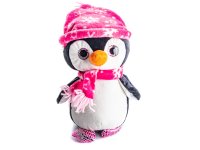 Stofftier Pinguin mit Mütze und Schal