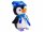 Pinguin mit blau Mütze und Schal gross