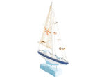 Holzdeko Maritim Segelschiff mit LED Beleuchtung