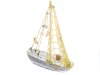 Holzdeko Segelschiff Maritim klein weiss/grau