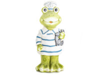 Steingut Froschmatrose mit Anker