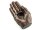 Windlicht ca 18 cmTeekerzenhalter flache Hand bronze