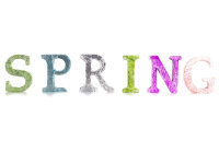 Buchstaben " SPRING" Aluoptik