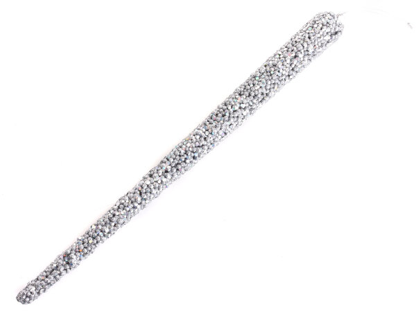Cepewa Deko Eiszapfen Silber glitzer Zapfen Weihnachtsschmuck Winter Deko gross ca, 45 cm