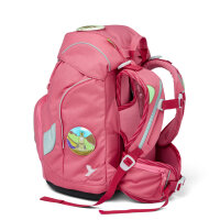 ergobag pack Schulranzen - Eco Hero Edition - Set 6-tlg. 20 Liter Lamas in Bärjamas