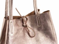 Lavorazione Articianale Shopper Beutel aus Leder groß