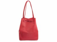 Lavorazione Articianale Shopper Beutel aus Leder groß rot