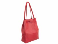 Lavorazione Articianale Shopper Beutel aus Leder groß rot