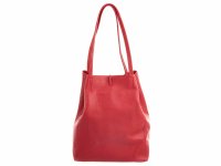 Lavorazione Articianale Shopper Beutel aus Leder groß rot