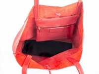 Lavorazione Articianale Shopper Beutel aus Leder groß rot