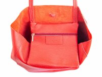 Lavorazione Articianale Shopper Beutel aus Leder groß rot
