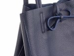 Lavorazione Articianale Shopper Beutel aus Leder groß dunkelblau
