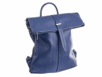 Vera Pelle Rucksack Daypack Echtleder aus Italien dunkelblau