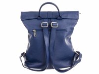 Vera Pelle Rucksack Daypack Echtleder aus Italien dunkelblau