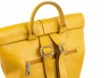Vera Pelle Rucksack Daypack Echtleder aus Italien gelb