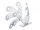 Deko Pfau aus Metal mit Glitzer links
